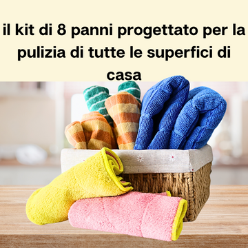 kit 8 panni per la casa